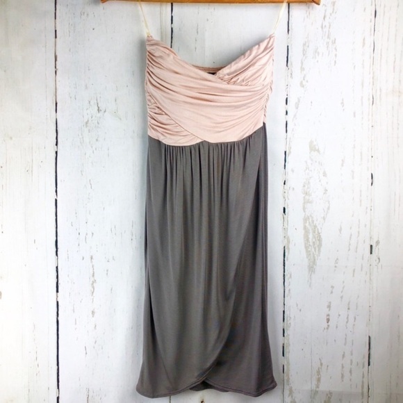 Aqua Draped Strapless Mini Dress - Picture 3 of 11